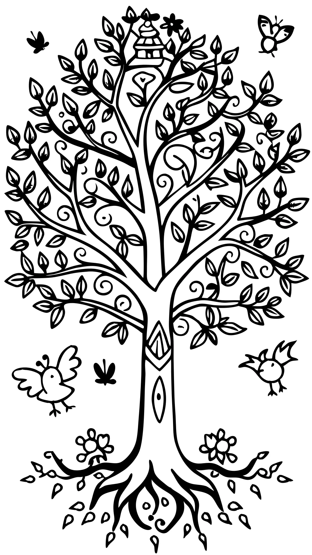 coloriages d’un arbre